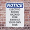 Signmission Electric Shock Hazard Risk Swim OSHA Notice Sign, Plastic, 7in W x 10in L, 2PK OS-2PACK-NS-P-710-V-11640 - alternate 3